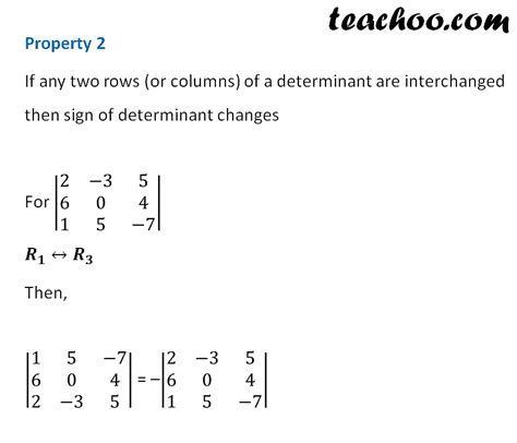 Property 5 Of Determinants